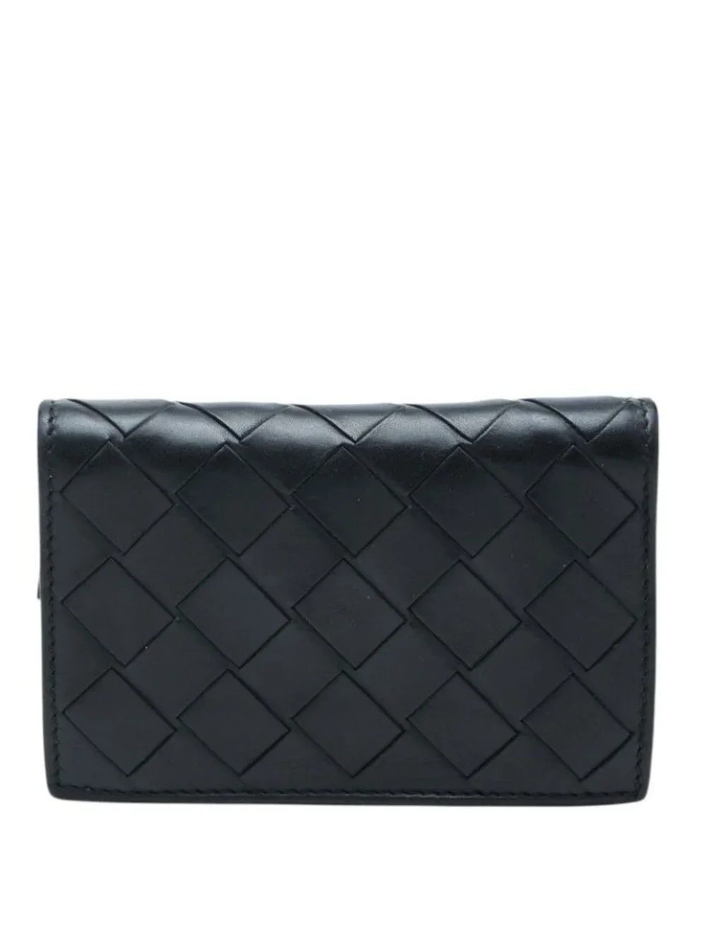 Bottega Veneta Intrecciato Coin Purse Black Leather